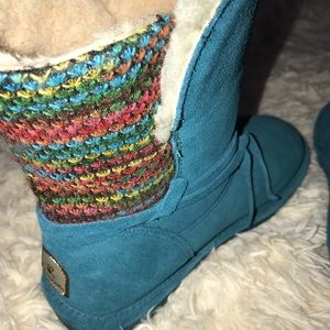 Bearpaw suede sheepskin boot